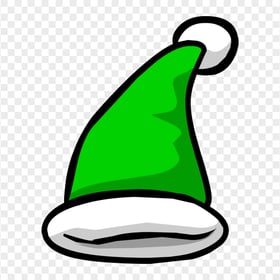 Green Cartoon Santa Elf Christmas Winter Hat Cap PNG