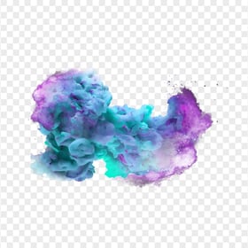 HD Green And Purple Smoke Dust Powder Paint PNG