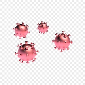 3D Coronavirus Bacteria Shapes Icons