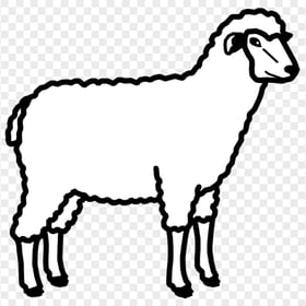 PNG Coloring Sheep Side View