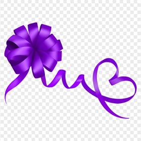 Purple Gift Bow HD PNG