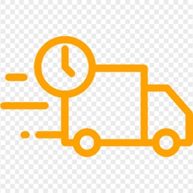 Fast Delivery Shipping Car Truck Orange Icon PNG Image