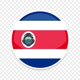 Costa Rica Circle Round Flag Icon PNG