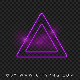 Neon Purple Double Triangle With Flare Effect HD PNG