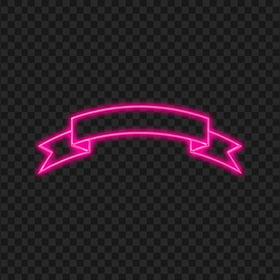 Pink Neon Banner Ribbon PNG