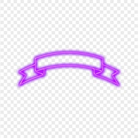 PNG Purple Neon Banner Ribbon