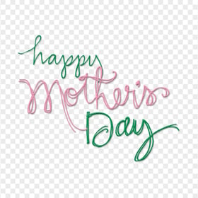 Happy Mother's day Green and Pink Text