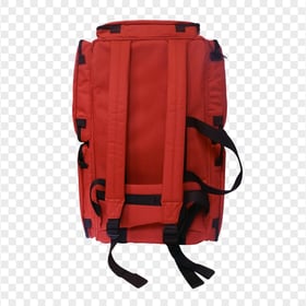 Back View Red Medical Backpack First Aid Kit