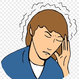 Female Woman Pain Feels Sick Headache Clipart