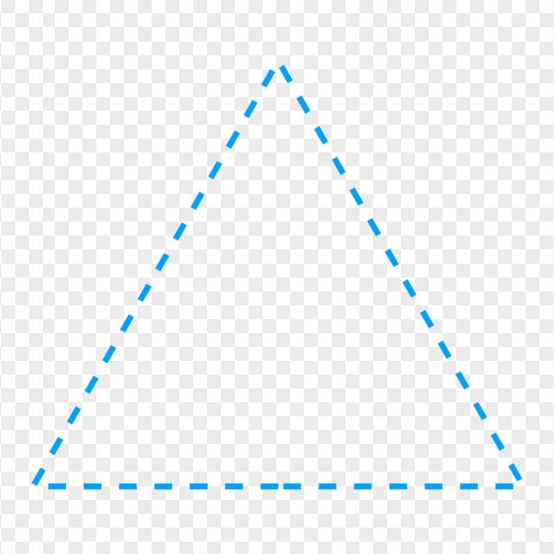 HD Dashed Line Blue Triangle PNG