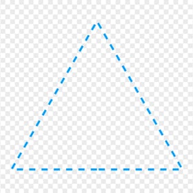 HD Dashed Line Blue Triangle PNG