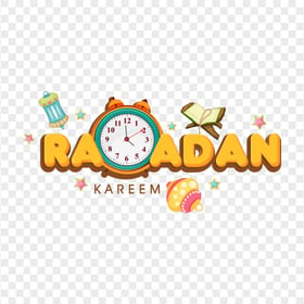 Cartoon Illustration English Ramadan Kareem Design