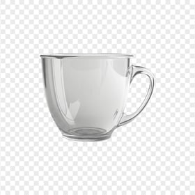 HD Empty Glass Cup with Handle Transparent PNG