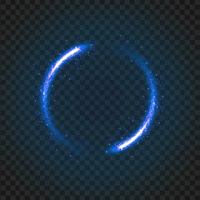 Blue Sparks Line Circle Light PNG