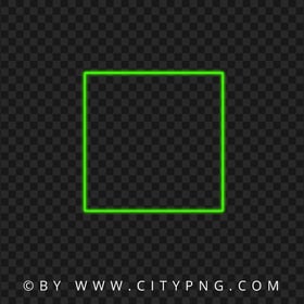 Neon Green Square Frame HD PNG