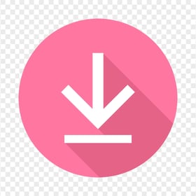 Flat Circle Round Pink Download Button Icon PNG