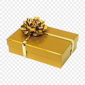 Golden Gold Yellow Gift Box Transparent Background