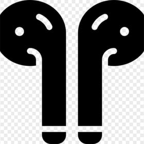 Black Airpods Headset Icon