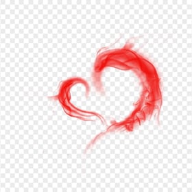 HD Red Heart Smoke Cloud Love Valentine PNG