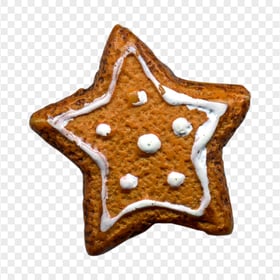 Real Gingerbread Cookie Biscuit Star Shape FREE PNG