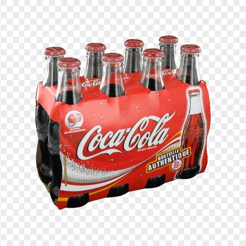 HD Pack Of 6 Coca Cola Bottles PNG