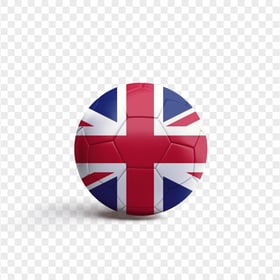 HD Soccer Ball With UK United Kingdom Flag PNG