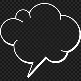 White Thought Think Speak Dialog Cloud HD PNG