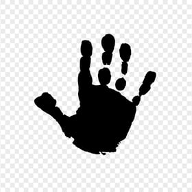 HD Black Child Hand Print Clipart Silhouette PNG