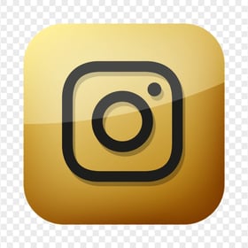 Golden Instagram Square Logo Icon