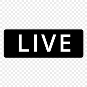 HD Black & White Instagram Live Button PNG