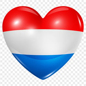 HD Netherlands Flag Heart Shape PNG