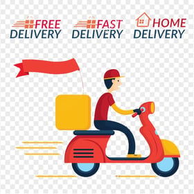 Pizza Fast Delivery Vector Illustration HD Transparent PNG