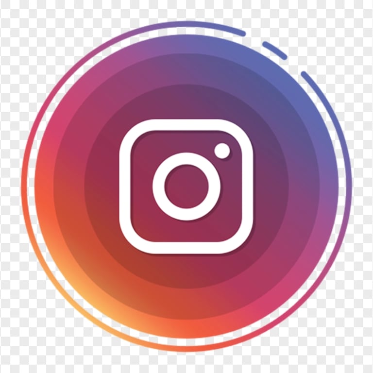 Circle Contains Square White Instagram Logo