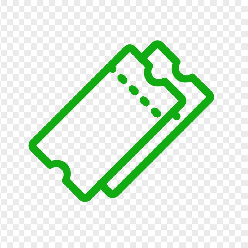 Outline Green Ticket Icon Download PNG | Citypng