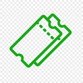 Outline Green Ticket Icon Download PNG