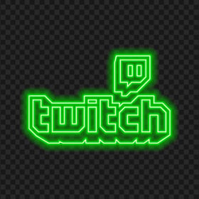 HD Beautiful Green Neon Twitch Logo Transparent Background PNG