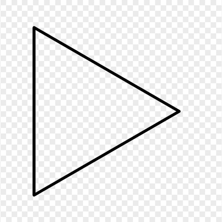 PNG Black Outline Right Triangle