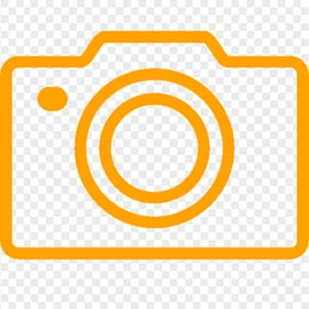 HD Camera Orange Icon PNG