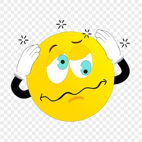 Yellow Emoji Dizzy Sick Disease Vertigo Cartoon