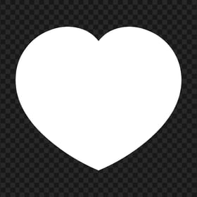 HD White Large Heart Icon PNG