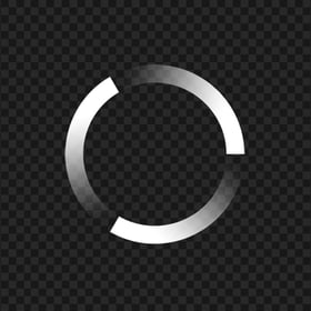 Round Loading Circle White Icon PNG