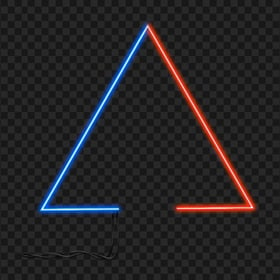 HD Premium Blue & Red Neon Aesthetic Triangle PNG