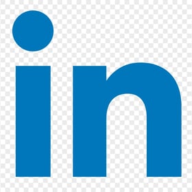 HD Blue Linkedin IN Icon Text Symbol Sign PNG