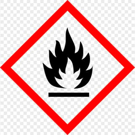 HD Fire Flammable Inflammable Warning Sign PNG