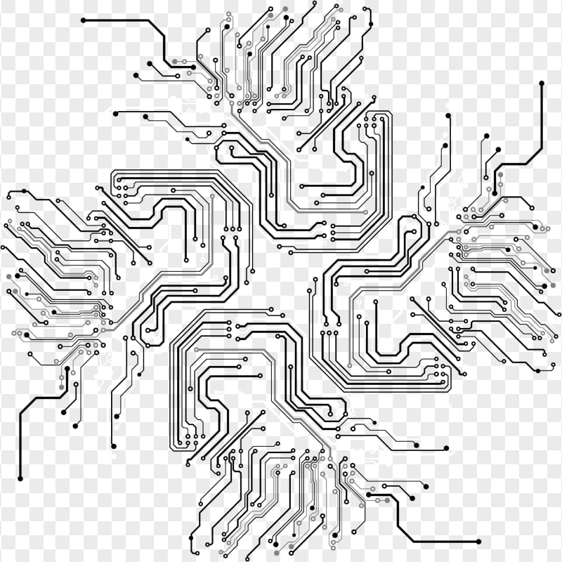HD Motherboard Circuit Lines Transparent PNG