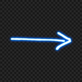HD Blue Neon Arrow Right Icon PNG