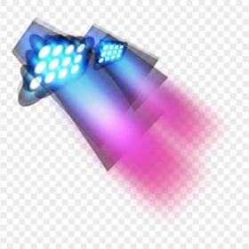 HD Blue & Purple Disco Stage Light PNG