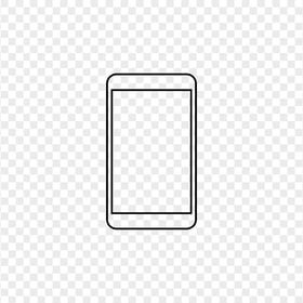 HD Black Outline Modern Smartphone Icon Transparent PNG