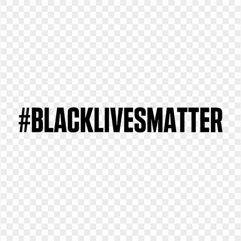BLM Black Lives Matter Hashtag Black Text