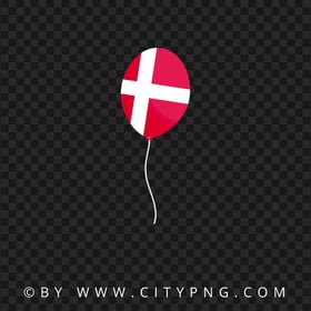Denmark Flag Balloon Transparent Background